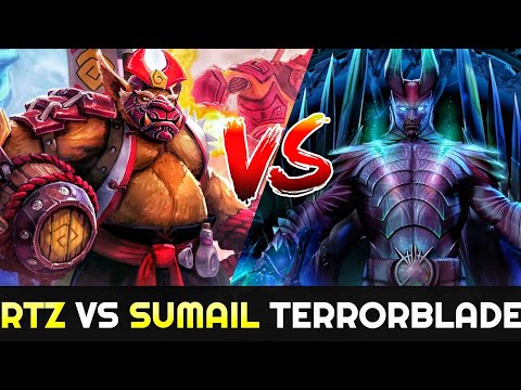 ARTEEZY Brewmaster vs SUMAIL Terrorblade on Patch 7.25 - Top 1 MMR vs Top 2 MMR Dota 2