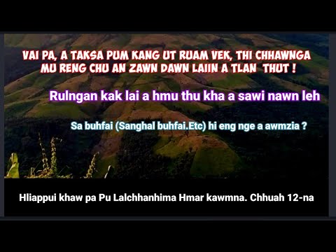 Pu Lalchhanhima Hmar (Hliappui khua) tawn hriat-te. Chhuah 12-na