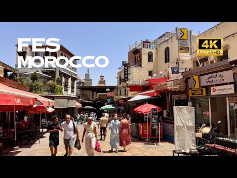 [4K] Fes Morocco 🇲🇦🐧 Walking Tour