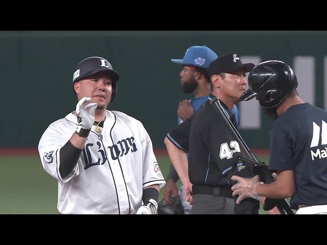 【6回裏】ライオンズ・山川穂高 チャンスを生かすタイムリ2ベースーヒット!! 2022年6月29日 埼玉西武ライオンズ 対 北海道日本ハムファイターズ
