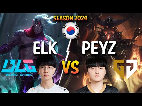 BLG Elk vs GEN Peyz - Elk VARUS vs Peyz SENNA ADC - Patch 14.4 KR Ranked CHALLENGER | lolrec