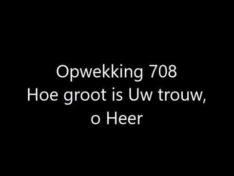 Opwekking 708 - Hoe groot is Uw trouw, o Heer met tekst