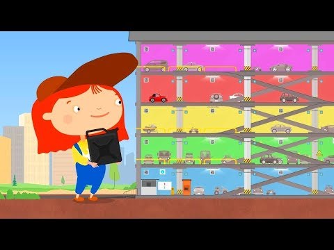 Doktor MacWheelie im Parkhaus. Zeichentrickfilm für Kinder.