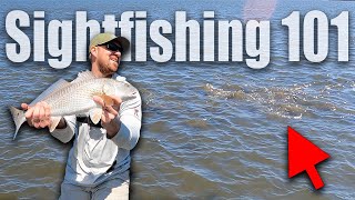 Sight Fishing Red Drum - 100's of Red Drum on the Flat
