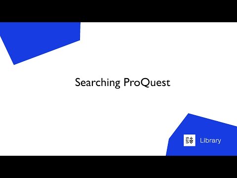 Searching ProQuest