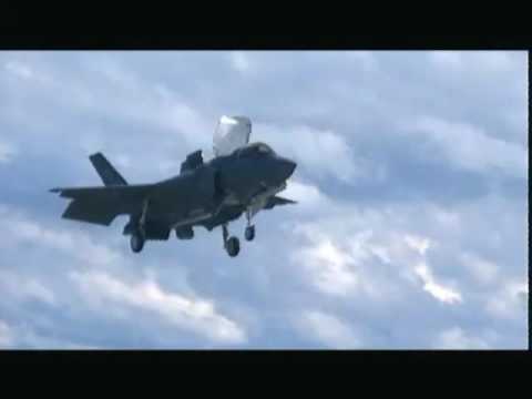 F-35 B first at-sea vertical carrier landing