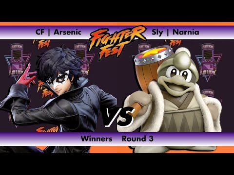 Flynn's Arcade Fighter Fest 5 Winners Round 3 - CF | Arsenic VS Sly | Narnia Super Smash Bros Ult