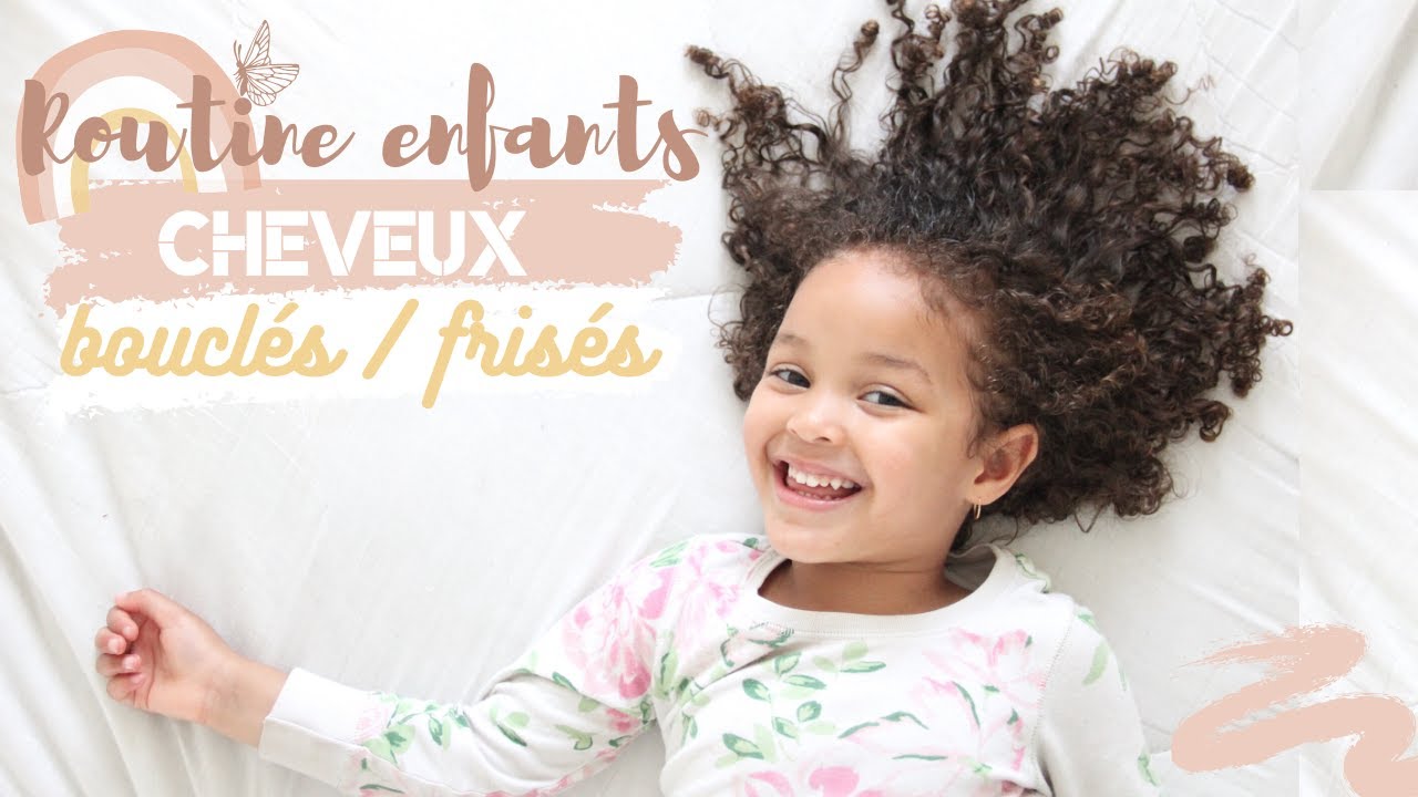 ROUTINE ENFANTS - CHEVEUX BOUCLES FRISES #routineenenfants #routinecheveux #routineenfantboucles