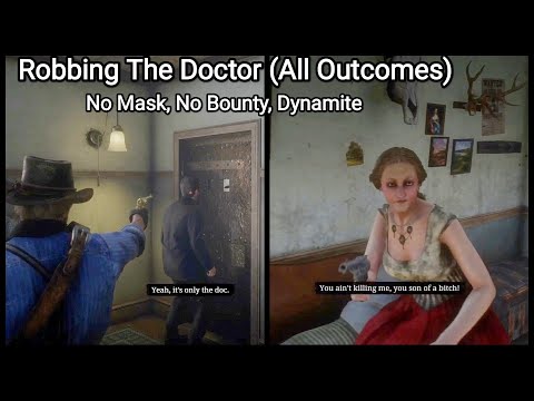 The Fastest & Easiest Way To Rob The Valentine's Doctor With No Bounty (All Outcomes) - RDR2