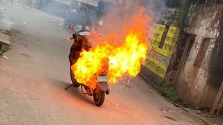Okinawa Praise Catches Fire Electric Scooter