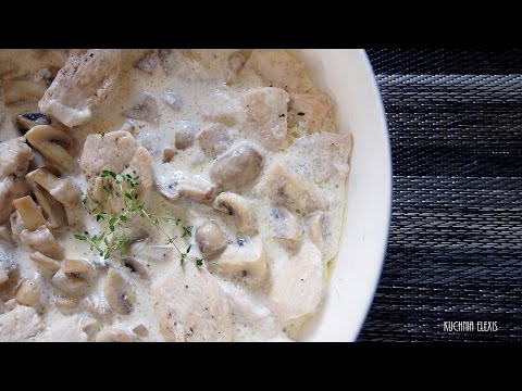 Szybkie danie - kurczak w sosie pieczarkowym