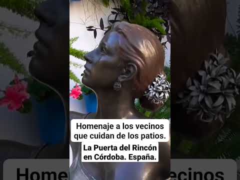 HOMENAJE A LOS VECINOS QUE CUIDAN DE LOS PATIOS EN LA PUERTA DEL RINCÓN EN CÓRDOBA. España.