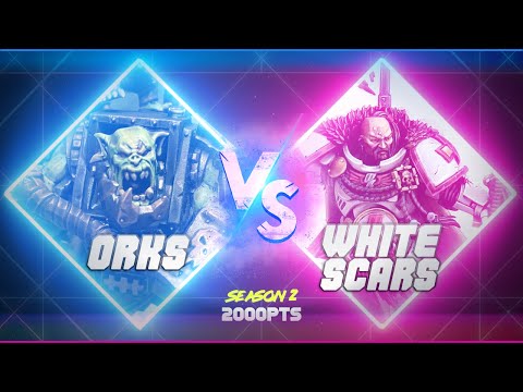 ORKS vs WHITE SCARS SPACE MARINES | Warhammer 40k Battle Report