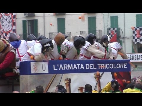 Battaglia arance carro da getto L´Armata del Tricolore - Carnevale Ivrea 2016