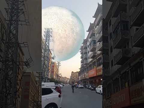 simulación de choque de planeta sobre la tierra #shorts