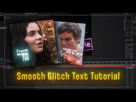 Viral Smooth Glitch Text effect tutorial on after effect✨