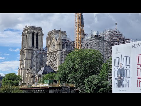 Cathédrale Notre-Dame de Paris, reconstruction,  26 Mai 2024
