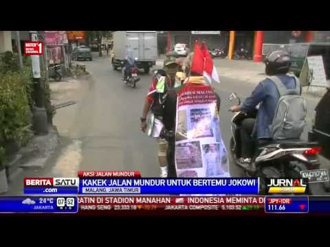 Seorang Kakek Jalan Mundur Malang-Jakarta Demi Bertemu Jokowi