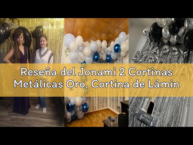 Vídeo relacionado con 2 Cortinas Metálicas Rosegold, Cortina de Lámina, Oropel Franjas Decoración Fondo para Fiesta de Cumpleaños Bodas