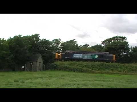37604 with 37601 DIT 6C52 Heysham - Sellafield flasks 28th July 2010