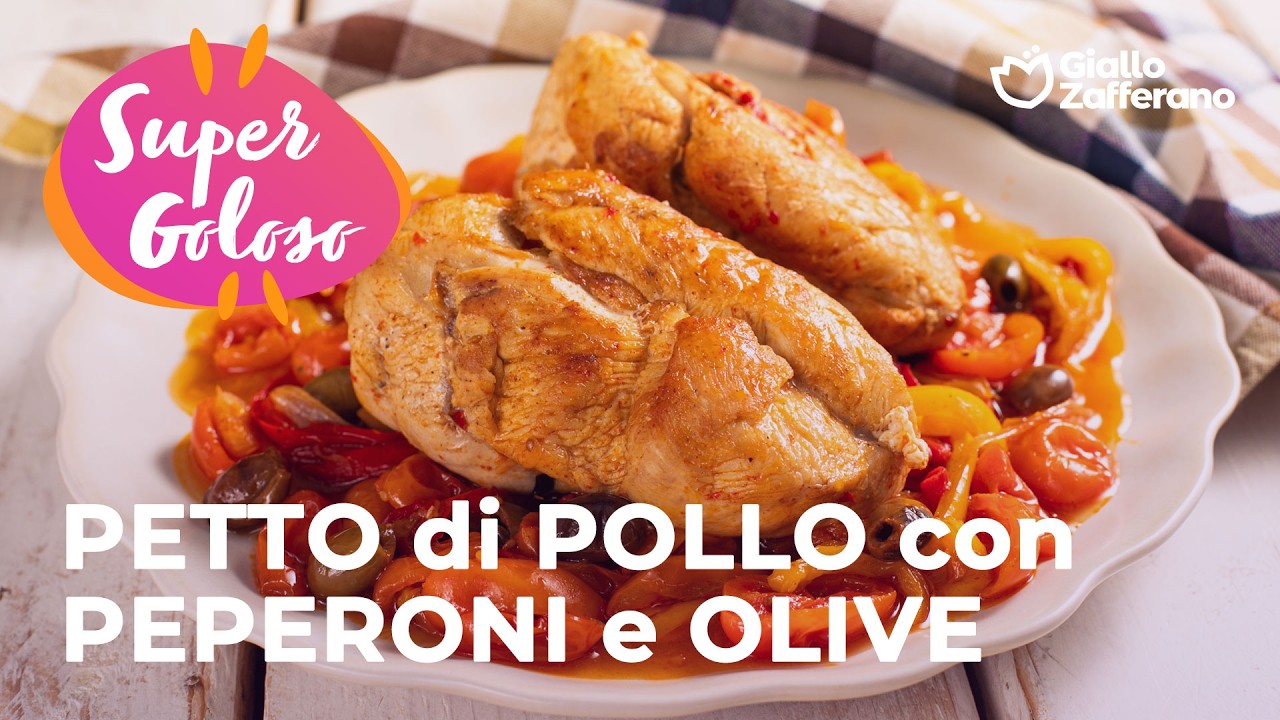 PETTO DI POLLO CON PEPERONI E OLIVE☀️🫑🍅 MORBIDO e SAPORITO!💛