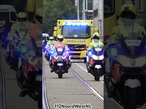 MICU 13-302 onder VTB vanaf het OLVG Oost in Amsterdam #amsterdam #einsatz #ambulance #vtb #police