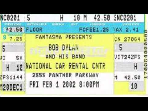 Bob Dylan 2002 US Winter Tour - Sunrise Fort Lauderdale, FL USA 1st February 2002