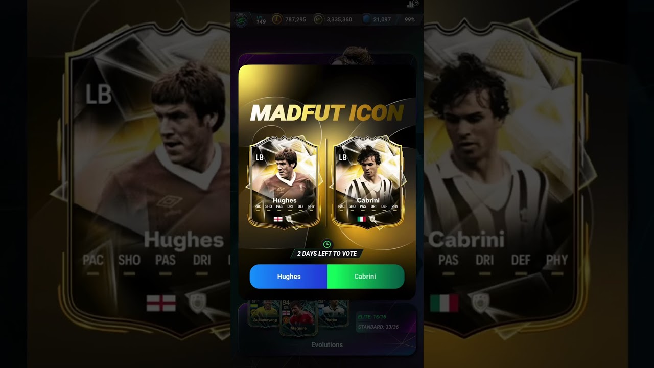 MADFUT icon left back CABRINI vs HUGHES #madfut