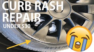 Tesla Model Y Curb Rash Repair - 20” Induction Wheels - DIY
