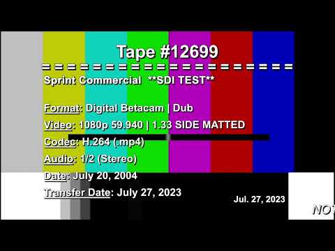 Digital Betacam SDI Transfer Test