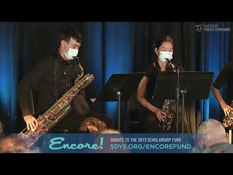 SDYS Saxophone Quartet Performs Debussy's "Golliwog's Cakewalk" and Mouret's "Rondeau", Encore 2021