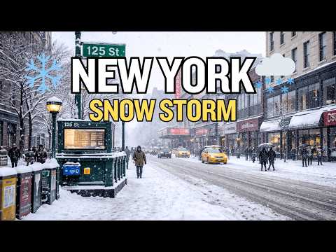 ❄️ New York Blizzard 2026 | Walking Through Winter Snowstorm Hernando in Manhattan NYC