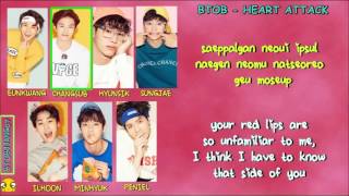 BTOB - Heart Attack [Member coded + ENG + ROM Lyrics]
