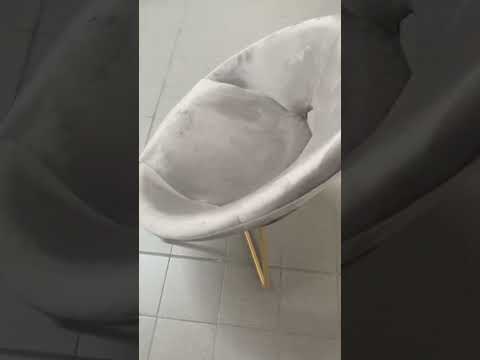 Poltroncina Etere in velluto grigio
