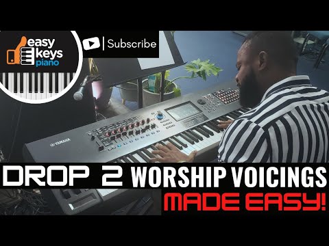 How To Apply Drop 2 Chord Voicings To Gospel Piano Chord Progression.