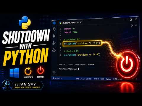 System Shutdown Using Python Python Programming Languageprogramme