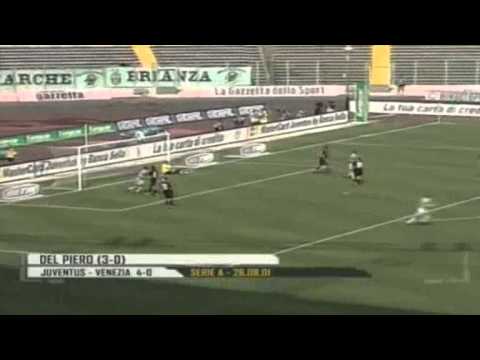 Serie A 2001-2002, day 01 Juventus - Venezia 4-0 (2 Trezeguet, 2 Del Piero)