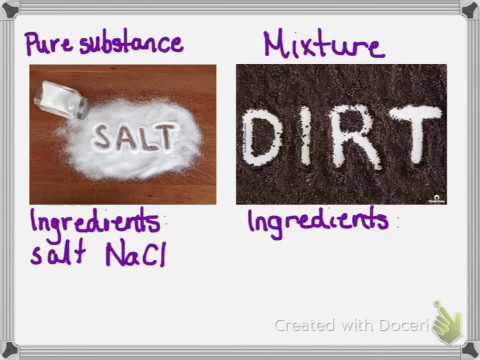 Pure Substances vs Mixtures