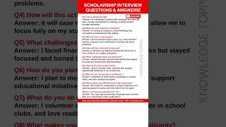 Download lagu Scholarship Interview Questions and Answers mp3