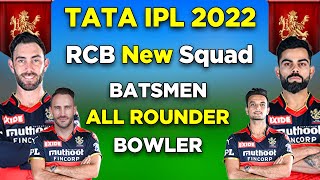 IPL 2022 Royal Challengers Bangalore New Squad | RCB New squad 2022 | RCB squad 2022