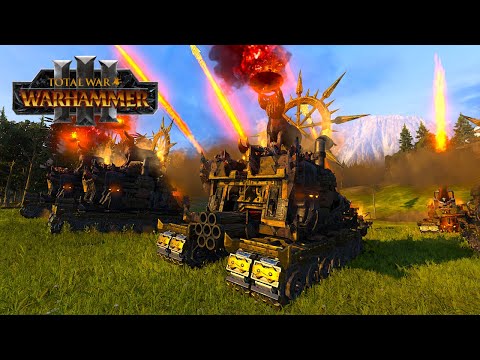 Chaos Dwarfs VS Greenskins - Total War WARHAMMER 3 | Hashut's Gunpowder Units mod | FIRESupport | 4K