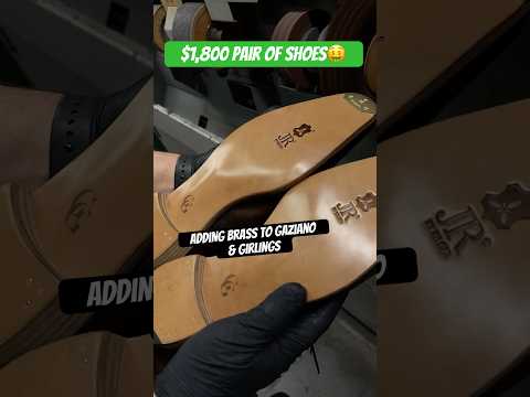 Relax & watch me add brass nails and Triumph toe plates to an $1800 pair of Gaziano & Girlings #asmr