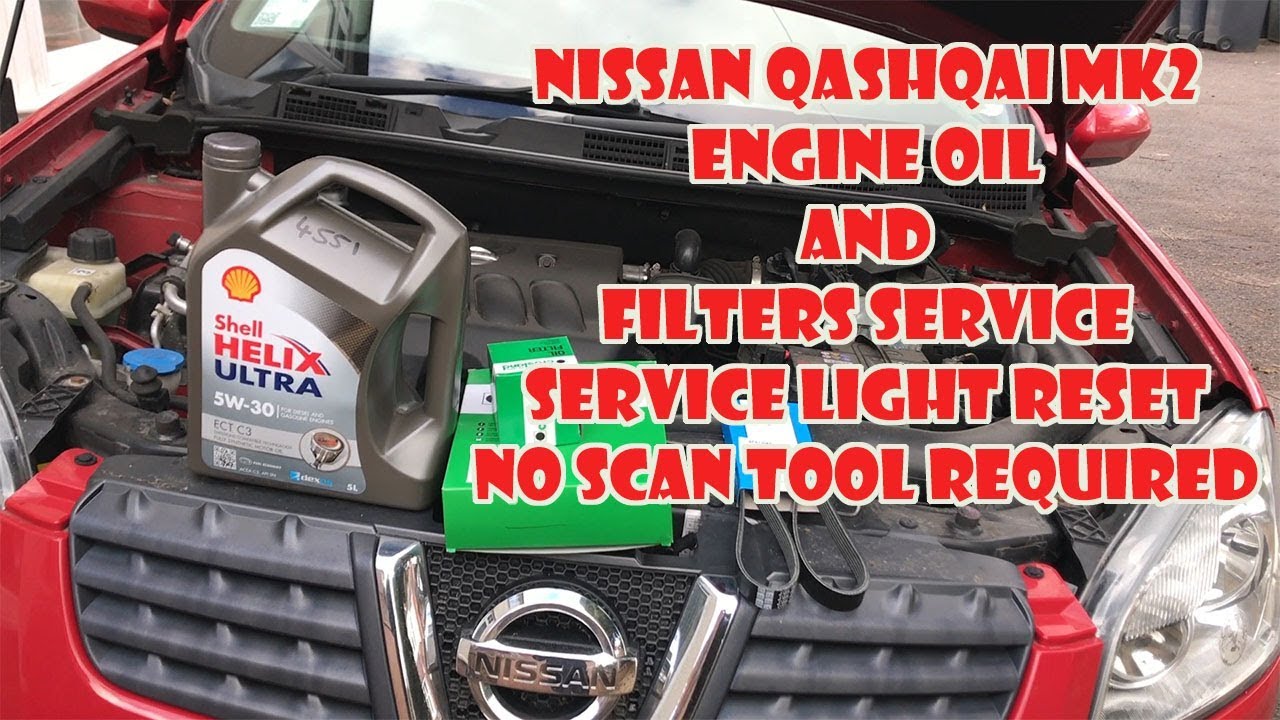 Watch video Nissan Qashqai Oil Change and Service Light Reset Now Nissan Qashqai Oil Change and Service Light Reset
