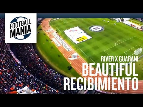 "River Plate Beautiful Recibimiento vs. Guaraní (PAR)" Barra: Los Borrachos del Tablón • Club: River Plate