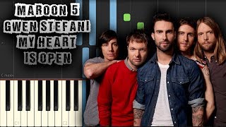 Maroon 5 ft. Gwen Stefani - My Heart is Open - [Piano Tutorial] (Synthesia) (Download MIDI + Scores)