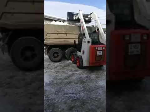 Загрузка самосвала камаз мини погрузчиком Lonking CDM307