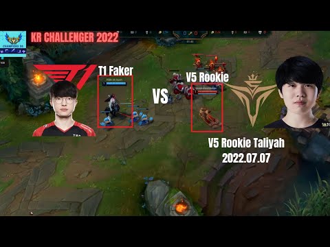V5 Rookie vs T1 Faker in Korea Challenger 2022 Patch 12.12 Replay How To Play Taliyah