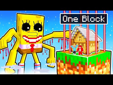 MUTANTEN SPONGEBOB vs SICHERSTES ONE BLOCK HAUS! (Minecraft)
