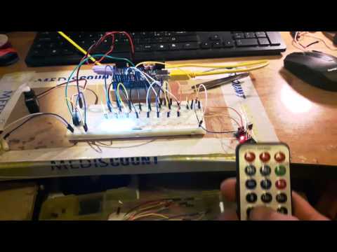 Arduino - controllo di 8 LED e un servo motore con IR