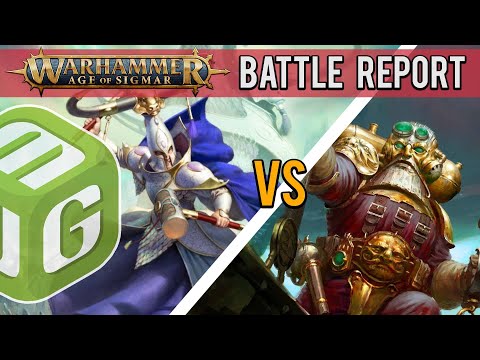 Lumineth Realmlords vs Kharadron Overlords Age of Sigmar Battle Report Ep 92